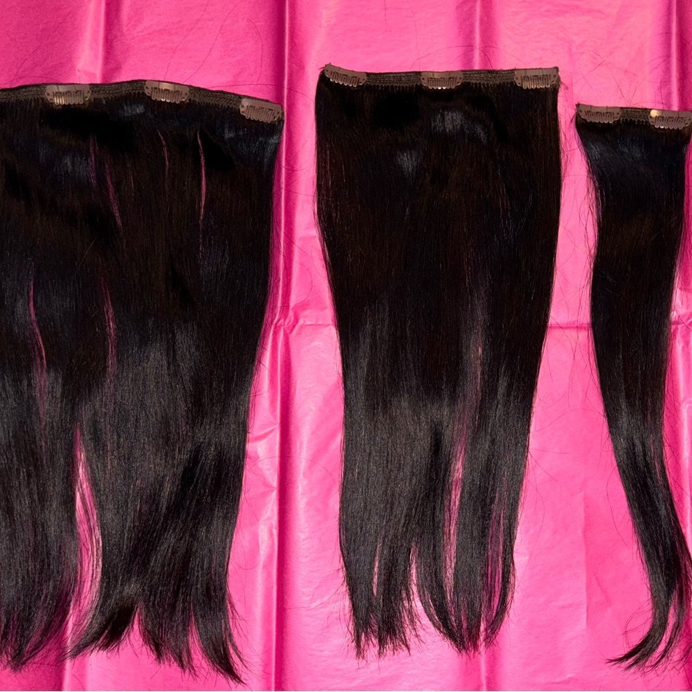 REMY human hair clip in extensions
